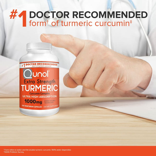 Qunol Extra Strength Turmeric Supplement Softgels, 1000Mg, 60Ct.