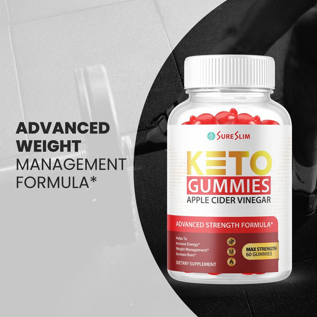 (5 Pack) Sure Slim Keto ACV Gummies - Supplement for Weight Loss - Energy & Focus Boosting Dietary Supplements for Weight Management & Metabolism - Fat Burn - 300 Gummies