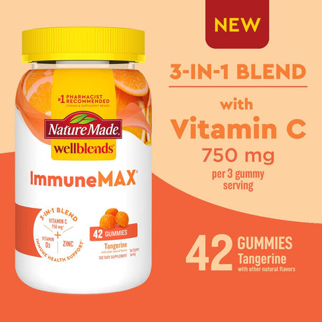 Nature Made Wellblends Immunemax Gummies, Immune Support Supplement, 42 Count