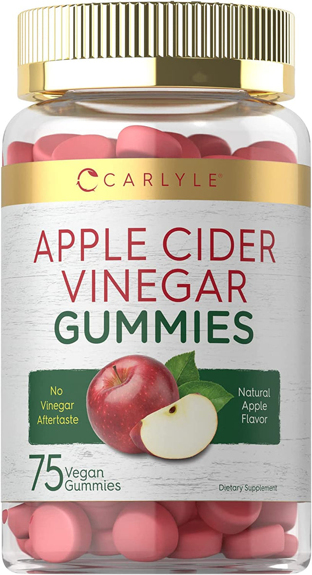 Carlyle Vegan Apple Cider Vinegar Gummies | 75 Count | Natural Apple Flavor | Non-Gmo, Gluten Free | ACV Supplement