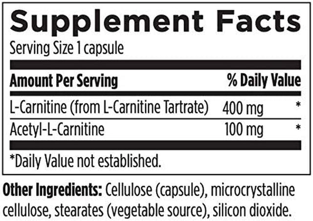 Rootcology Carnitine Blend - L-Carnitine & Acetyl-L-Carnitine Formula by Izabella Wentz Author of the Hashimoto'S Protocol, Ideal for Vegetarians (120 Capsules)