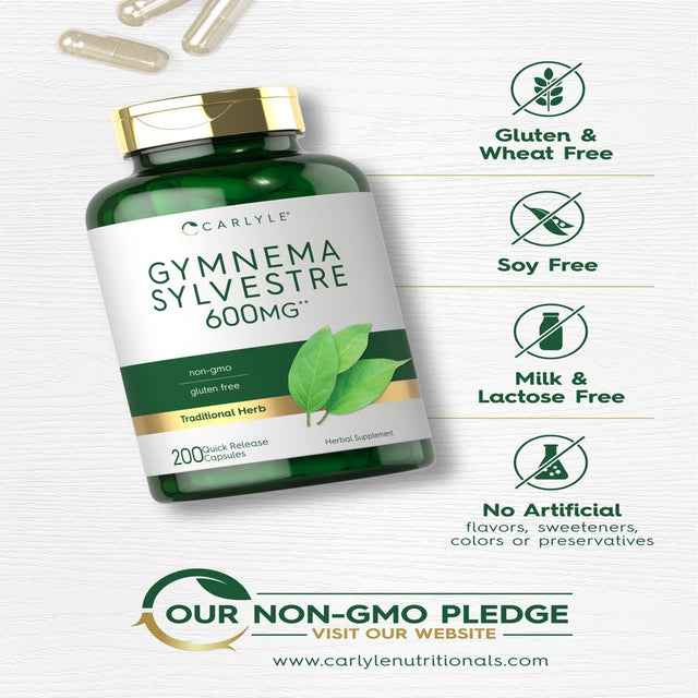 Gymnema Sylvestre Leaf Extract 600 Mg | 200 Capsules | by Carlyle