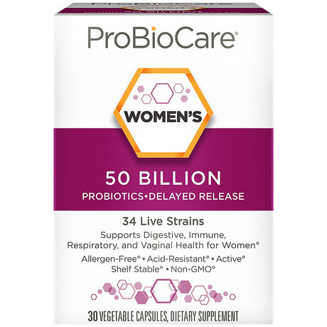 Probiotic for Women - 50 Billion Cfus - Supports Digestive & Vaginal Health (30 Vegetable Capsules)