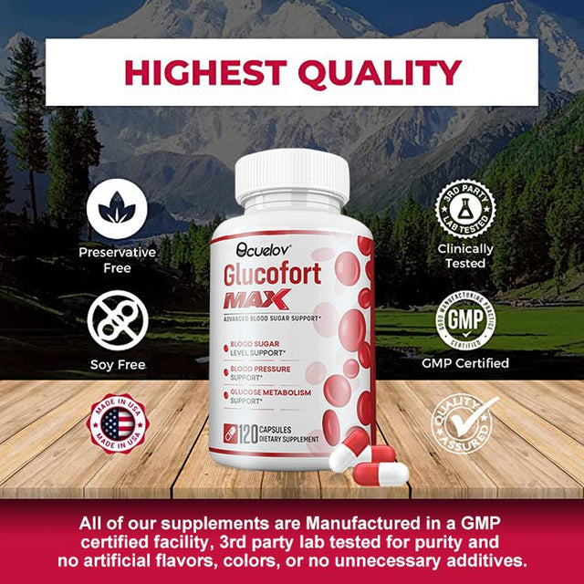 Bcuelov - Promotes Blood Flow and Heart Health, Balances Blood Sugar, Blood Pressure Levels, Boosts Metabolism, Glucose Health