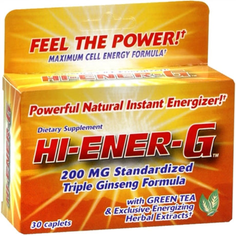 Hi-Ener-G Triple Ginseng Formula Caplets 30 Ea (Pack of 3)