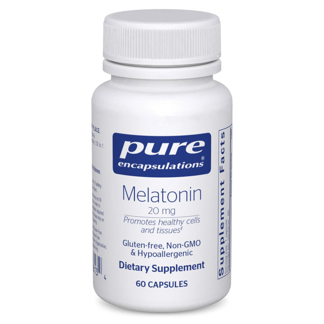 Pure Encapsulations Melatonin 20 Mg | Supplement to Support Natural Sleep Cycles, Cells, and Tissues* | 60 Capsules