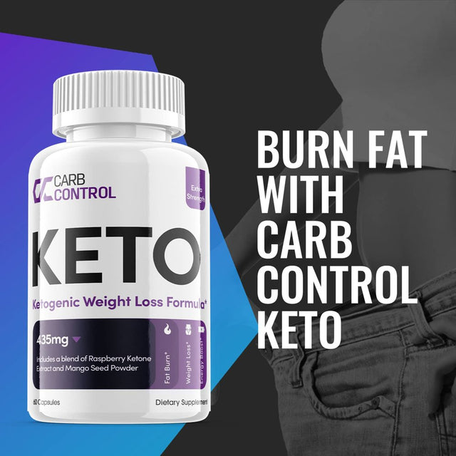 Carb Control Keto - Ketogenic Weight Loss - Energy & Focus Boosting Dietary Supplements for Weight Management & Metabolism - Advanced Fat Burn Raspberry Ketones Pills - 120 Capsules (2 Pack)