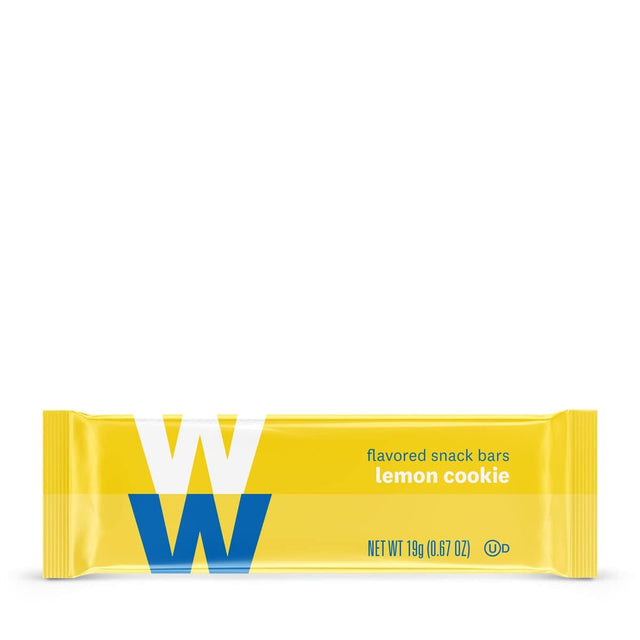 WW Lemon Cookie Mini Bar - High Protein Snack Bar, 2 Smartpoints - 1 Box (12 Count Total) - Weight Watchers Reimagined