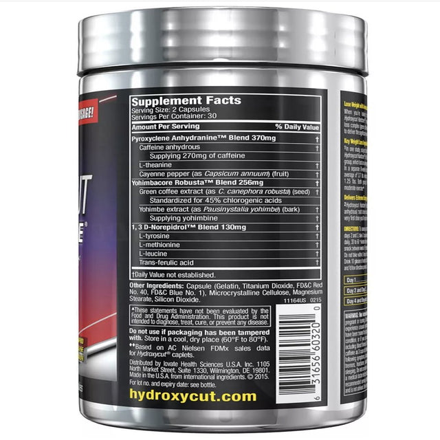 Hydroxycut Hardcore Weight Loss & Energy Booster Supplement - 60 Count