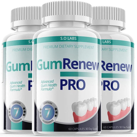 Gum Renew Pro Pills for Teeth Probiotics Advanced Health Formula Gumrenewpro Renewal Advacne Tooh Gumrenew for Gums (3 Pack)