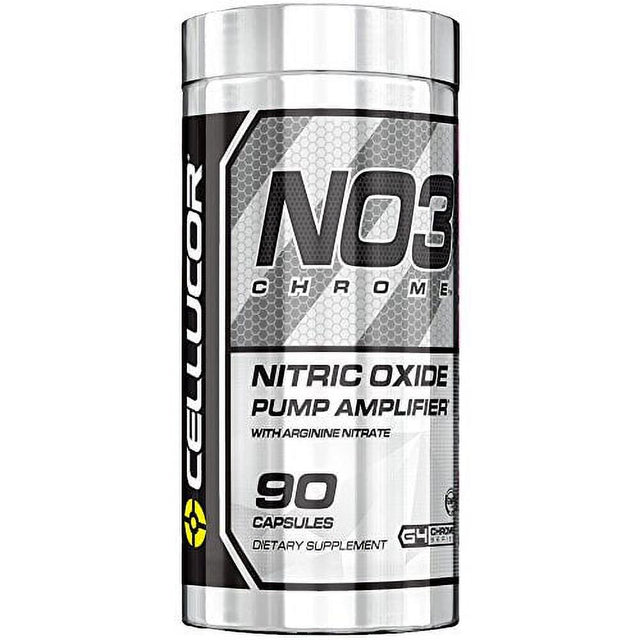 Cellucor NO3 Chrome Nitric Oxide Supplements with Arginine Nitrate for Muscle Pump & Blood Flow, 90 Capsules, G4