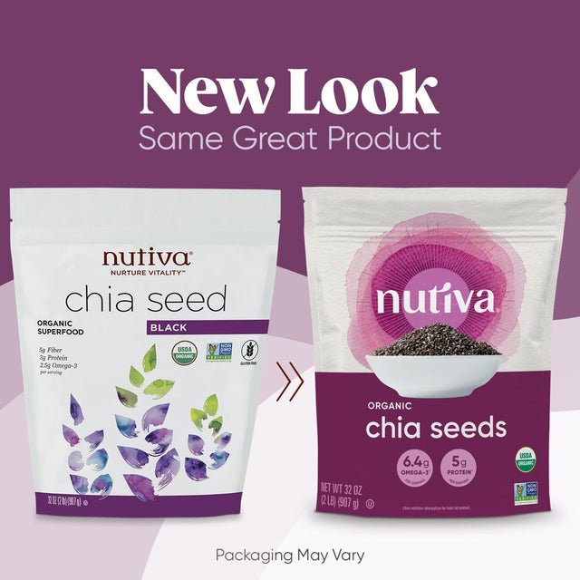 Nutiva Organic Chia Seed, Black, 32 Oz (907 G)