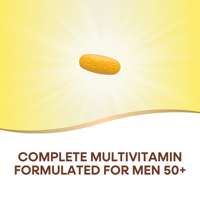 Nature'S Way Alive! Men'S 50+ Complete Multivitamin Tablets, B-Vitamins, 50 Count