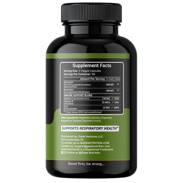 Quercetin with Vitamin C and Zinc - Nettle Quercetin - Quercetin 500Mg - Quercetin with Bromelain - Zinc Quercetin + Vitamin D3 - 240 Veggie Caps - (Non-Gmo, Gluten-Free, Vegan) 4 Month Supply