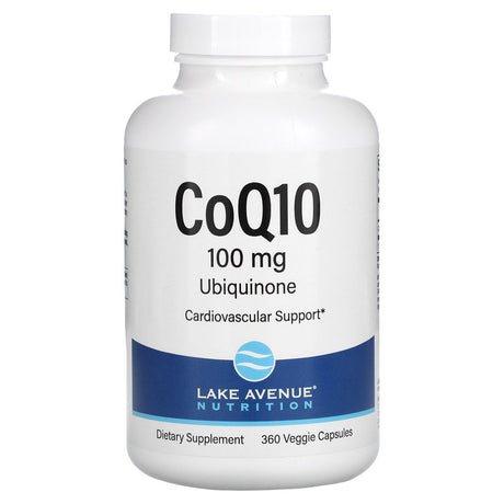 Coq10 by Lake Avenue Nutrition - Ubiquinone Supplement - Promotes Antioxidant Activity - Gluten Free, Non-Gmo - 100 Mg - 360 Veggie Capsules