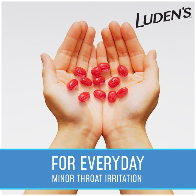 Luden'S Sore Throat Drops, for Minor Sore Throat Relief, Sugar Free Wild Cherry, 75 Count