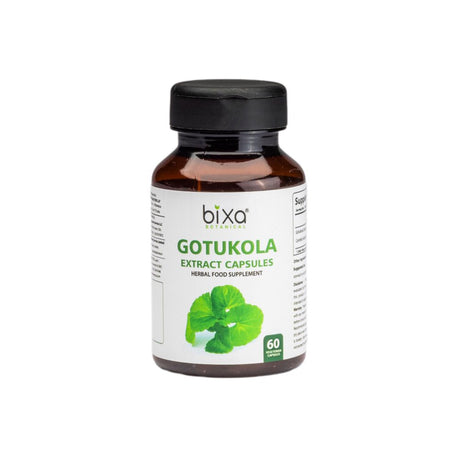 Gotu Kola Capsules with 30 % Saponins Extract | 60 Vegan Capsules | 450Mg, | Natural Anxiety and Stress Relief Dietary Supplements | Supports Cognitive Functions & Improve Overall Health