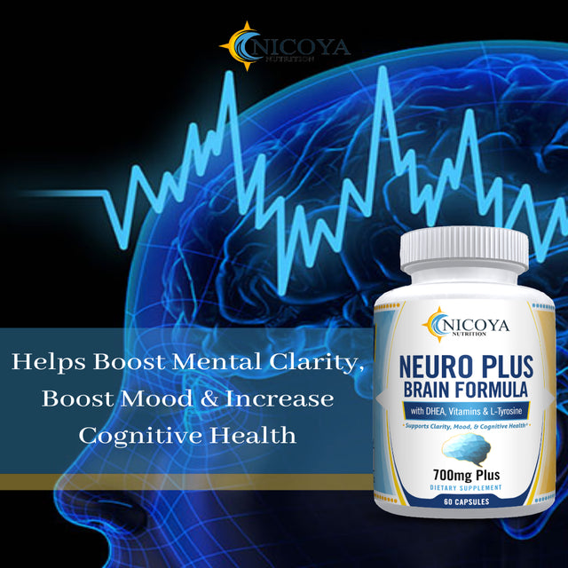 Nicoya Nutrition Neuro plus Brain Formula & Focus 60Ct, Healthy Memory Function, Clarity Nootropic Supplement 60 Capsules