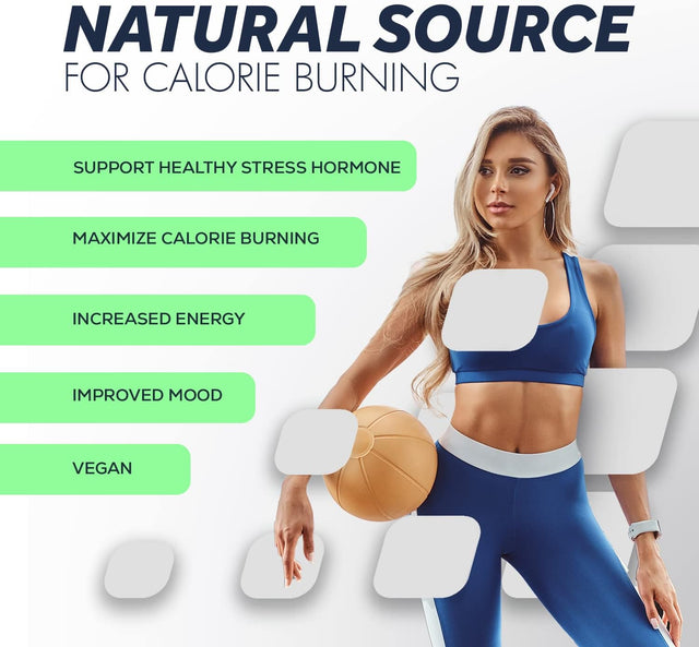 NF Sports Natural Burn Herbal Weight Support, Appetite Support, Energy Support, and Thermogenic for Women and Men with ACV, Ashwagandha and Green Tea Extract, 60 Vegan Capsules