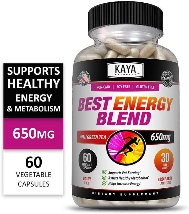 Kaya Naturals Best Energy Blend -Energy Support, Boost Metabolism, Weight Management 60 Count