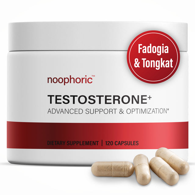 Testosterone Booster Supplement for Men - Fadogia Agrestis, Tongkat Ali - Noophoric, 120 Capsules