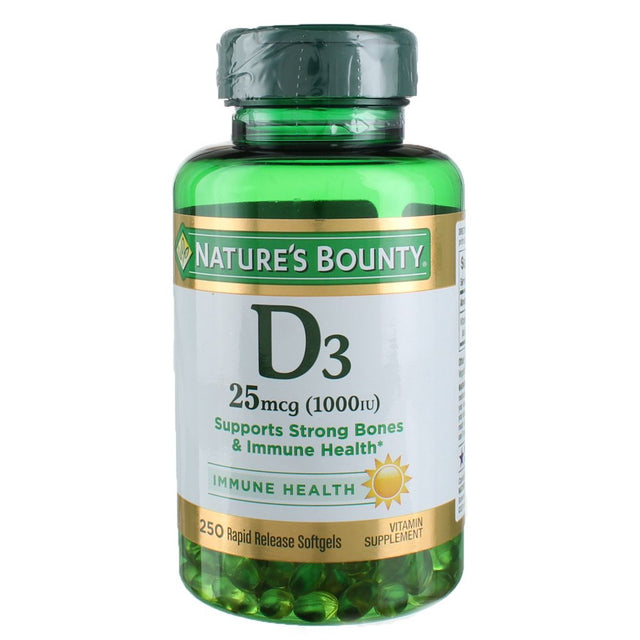 Nature'S Bounty Vitamin D-1000 IU, Rapid Release Softgels 250 Ea