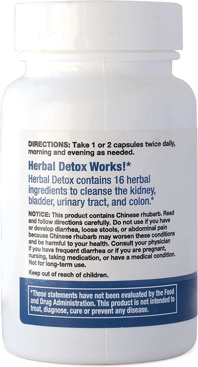 Dr Ho'S Herbal Detox with Probiotics | Reduce Toxins and Impurities | Helps Cleanse Your Colon, Kidney, Bladder & Urinary Tract | Safe and Natural Supplements for Men and Women