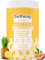 Bellway Super Fiber Powder + Fruit, Sugar Free Organic Psyllium Husk Powder Fiber Supplement for Regularity, Bloating Relief & Gut Health, Non-Gmo, Plant-Based, Pineapple Passion Fruit (12.9 Oz)