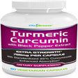 Turmeric Curcumin Complex with Black Pepper Extract - 755Mg per Capsule, 180 Veg. Caps - Contains Piperine (For Superior Absorption and Tumeric Bio-Availability) and 95% Standardized Curcuminoids