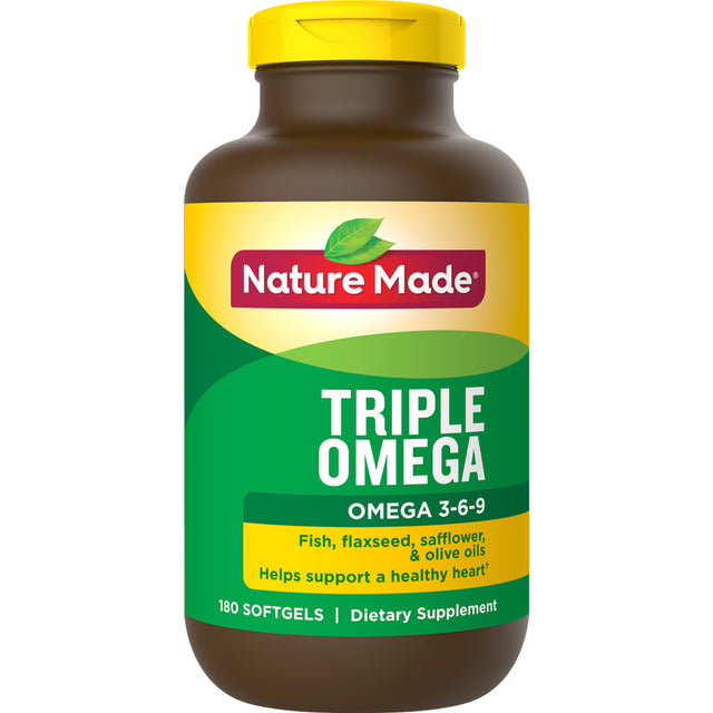 Nature Made® Triple Omega 3-6-9 Softgels, 180 Count for Heart Health†, 180.0 CT