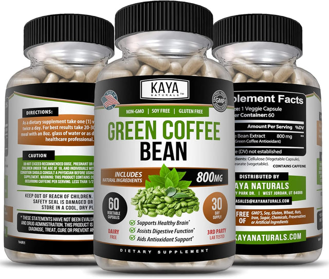 Kaya Naturals Green Coffee Bean 60Ct - Weight Management