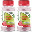 Health Supplied Calcium Magnesium & Zinc + Vitamin D Gummies 2 Pack | Bone Health Energy and Muscle Function | Fruity Raspberry Flavor