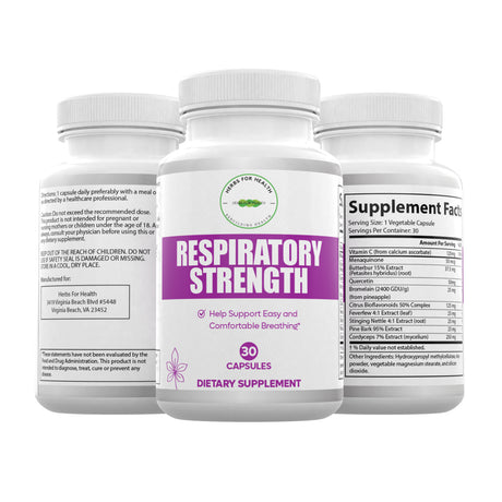 Herbs for Health Respiratory Strength Dietary Supplement 30 Counts