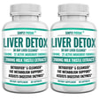 Liver Detox & Cleanse Supplement (Pack of 2), 22 Ingredient Liver Support with Milk Thistle, Dandelion, Turmeric, Ginger, Choline, Artichoke, Beet, Alfalfa, Zinc & 14 More, 60 Capsules Each