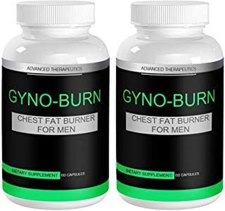 Two Pack Gyno Burn Pills Male Chest Fat Burner Reduces Breast Fat and Eliminates Embarrassing Man Breast Fast. Male Breast Fat Burners Target Stubborn Man Chest Helping You Lose the Male Breast