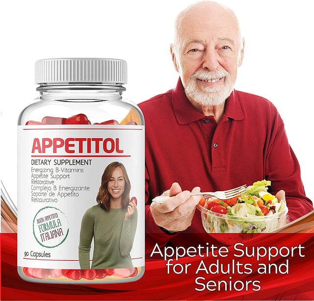 Appetitol Appetite-Weight Gain Capsules Natural Appetite and Weight Gain Stimulant for Underweight Children Fortified with Vitamins B1,B2,B3,B5,B6,B12,Folic Acid , Iron, Zinc