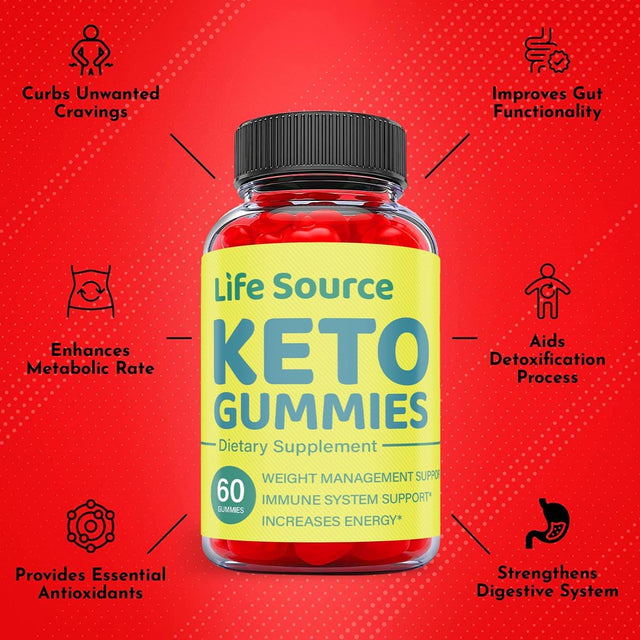 (2 Pack) Life Source Keto ACV Gummies - Supplement for Weight Loss - Energy & Focus Boosting Dietary Supplements for Weight Management & Metabolism - Fat Burn - 120 Gummies