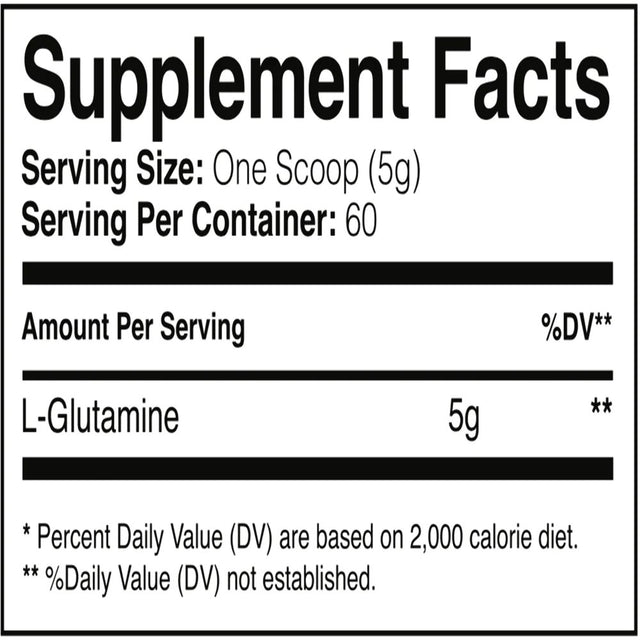 L-Glutamine - Unflavored - 60 Servings