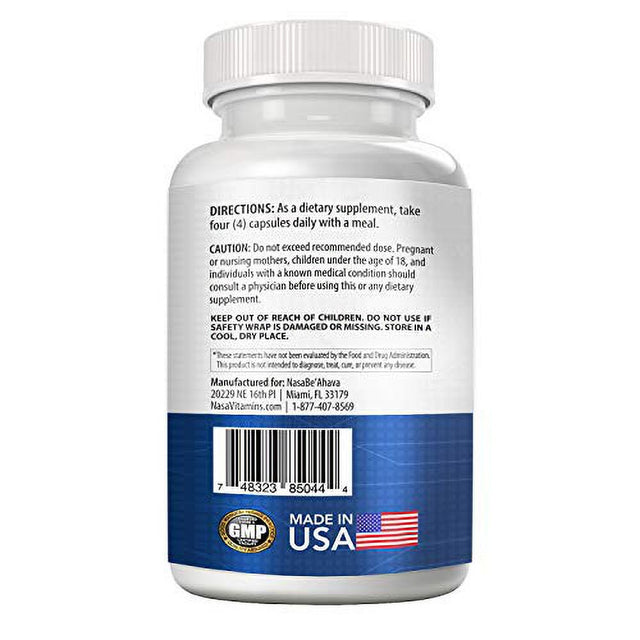 NASA Beahava Grass Fed Beef Liver (Desiccated) - 180 Capsules - Argentine Pasture-Raised Beef Liver Pills - 3000Mg Supplement Powder per Serving - Natural Iron, B12, Vitamin a for Energy - N