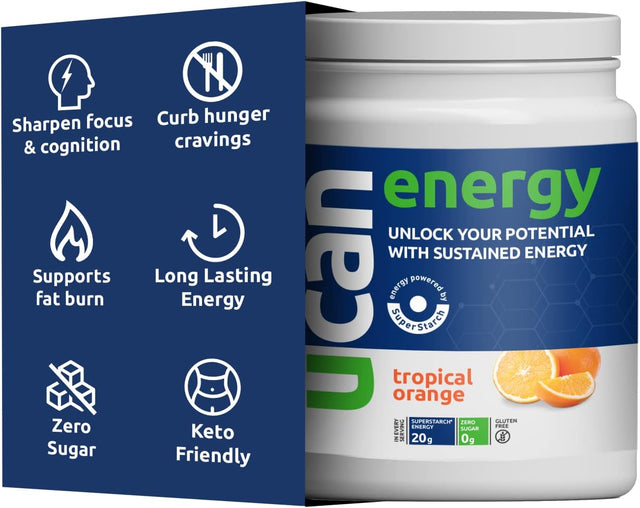 UCAN Orange, Cran Raz, & Lemon Keto Energy Powder - Sugar Free Pre Workout Powder for Men & Women Bundle - No Added Sugar, Soy-Free, Non-Gmo, Vegan, Gluten-Free, & Keto-Friendly