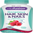 Vitafusion Gorgeous Hair, Skin & Nail Multivitamins Gummies, Natural Raspberry Flavor 135 Ea (Pack of 3)