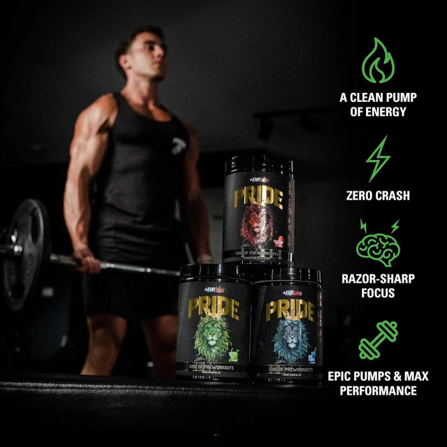 Ehplabs Pride Pre Workout Powder Energy Supplement - Sugar Free Preworkout for Men & Women, Energy Powder Boost Drink with BCAA - 280Mg of Caffeine - Sour Green Apple (40 Servings)