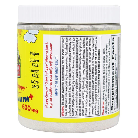 Natural Balance - Happy Camper Calm & Happy Magnesium Powder Lemon 600 Mg. - 12.3 Oz.