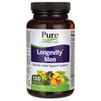 Longevity Men 50+ Multivitamin - Whole Food Supplement with Superfoods, Minerals, Enzymes, Vitamin D, D3, B12, Biotin by Pure Essence - 120 Tablets