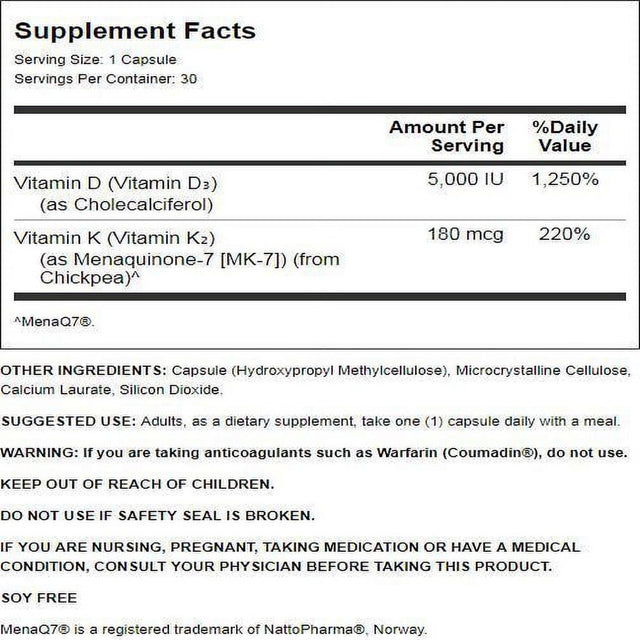 Dr. Mercola Vitamins D3 & K2 30 Caps