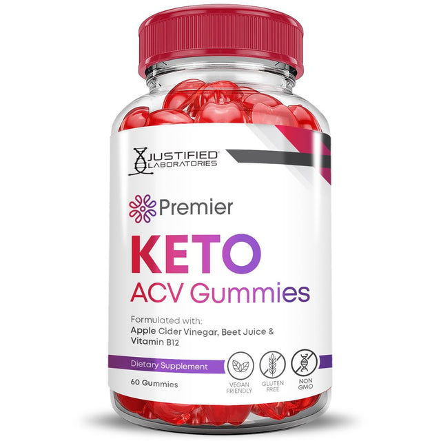 (2 Pack) Premier Keto ACV Gummies 1000MG Dietary Supplement 120 Gummys