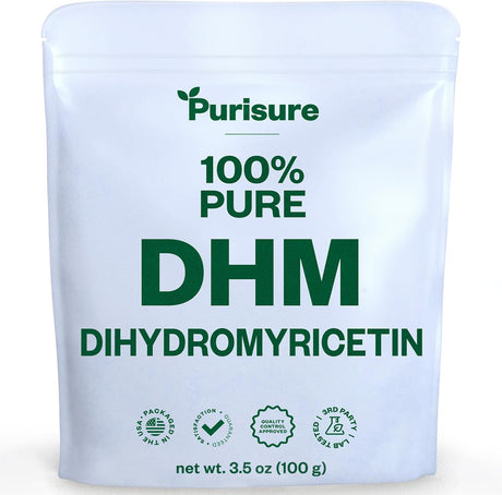 Dihydromyricetin Powder, 100G, 100% Pure DHM Supplements, Liver Support and Overall Wellness, Premium Quality DHM Supplement, Dihydromyricetin (DHM) Powder for Worry-Free Night Outs