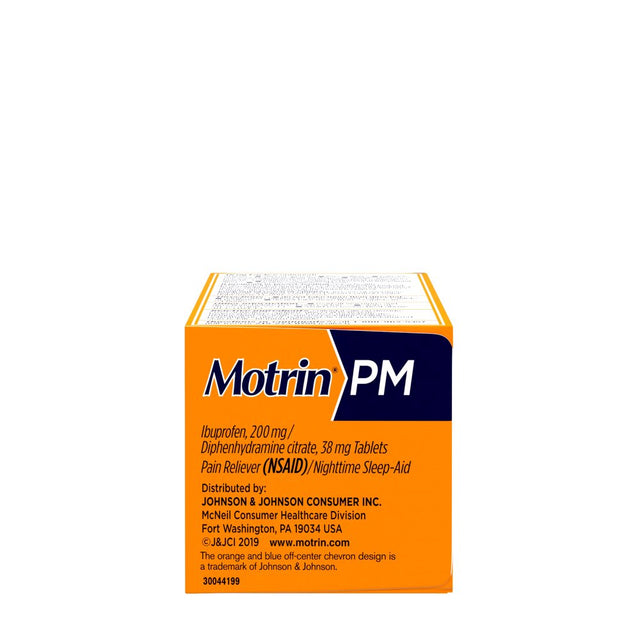 Motrin PM Caplets, 200 Mg Ibuprofen & 38 Mg Sleep Aid, 80 Ct