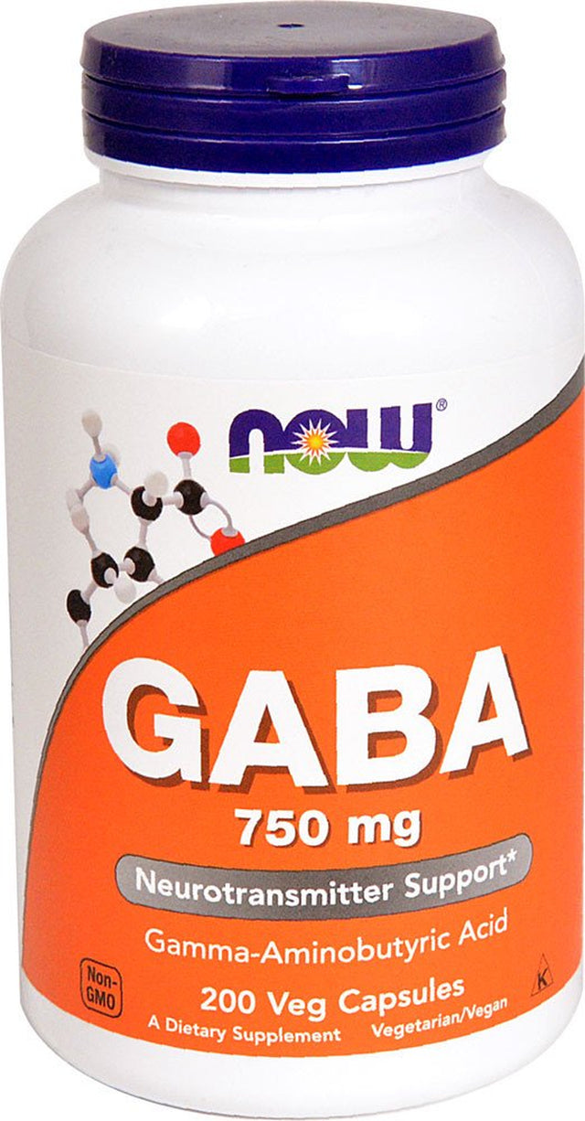 Now Foods Gaba -- 750 Mg - 200 Veg Capsules