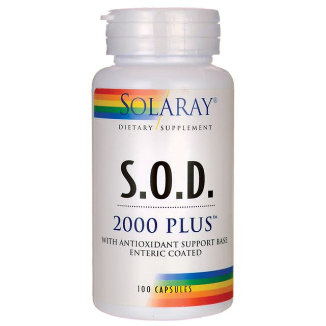 Solaray S.O.D. 2000 plus 400Mg | Superoxide Dismutase & Catalase Antioxidant Process Support | Enteric Coated | 100Ct